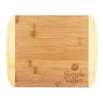 Custom Two-Tone Bamboo Cutting Board 11" x 8-3/4" - 3