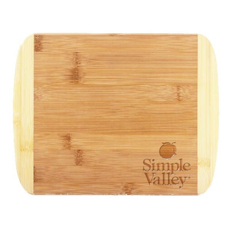 Custom Two-Tone Bamboo Cutting Board 11" x 8-3/4" - 3