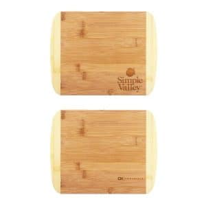 Custom Two-Tone Bamboo Cutting Board 11" x 8-3/4"