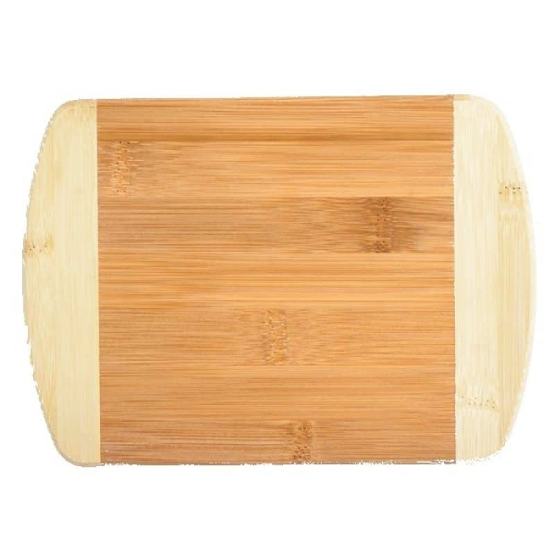 Custom Two-Tone Bar 8" x 5-3/4" Bamboo Cutting Board - 2