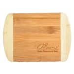 Custom Two-Tone Bar 8" x 5-3/4" Bamboo Cutting Board - 3