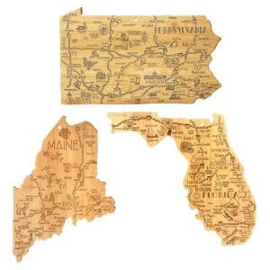 Custom U.S. Destination Bamboo Cutting and Serving Boards