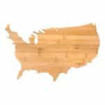 Custom U.S. State Shaped Bamboo Cutting and Serving Boards - 1