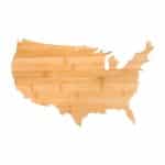 Custom U.S. State Shaped Bamboo Cutting and Serving Boards - 2
