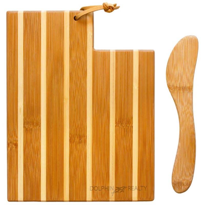 Custom Utah Charcuterie Board with Spreader Knife Gift Set