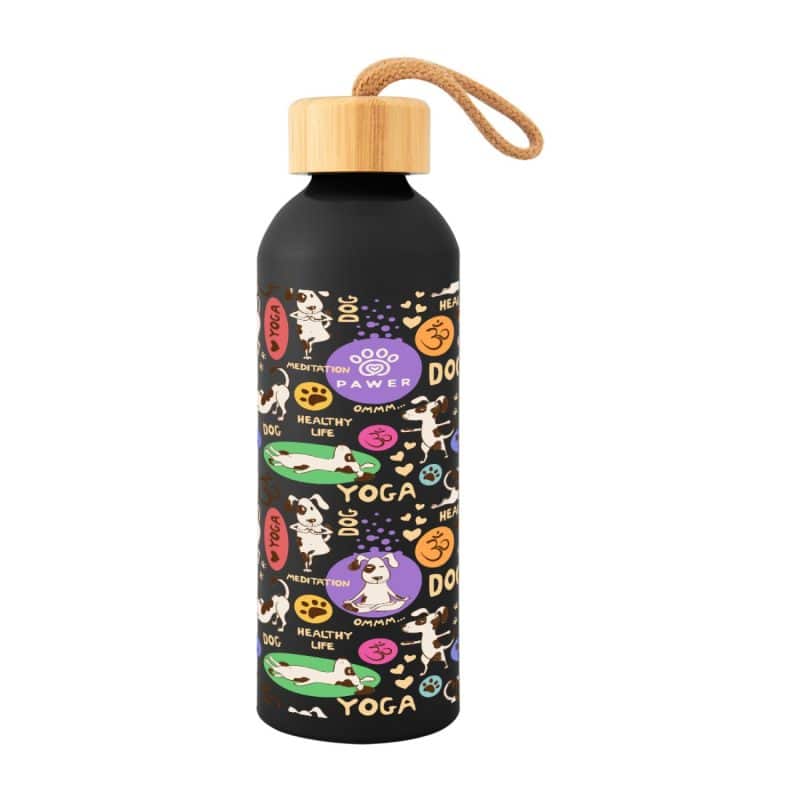 Custom 25 Oz. Full Color Blaire Recycled Aluminum Bottle With Bamboo Lid - 2