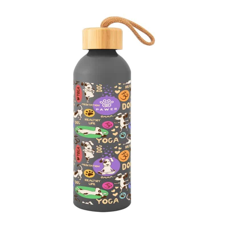 Custom 25 Oz. Full Color Blaire Recycled Aluminum Bottle With Bamboo Lid - 6