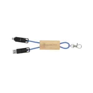 Custom Bamboo Concealer Cable Key Tag