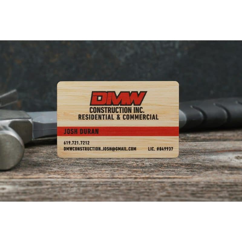 Custom Bamboo Wood Business Cards - 2
