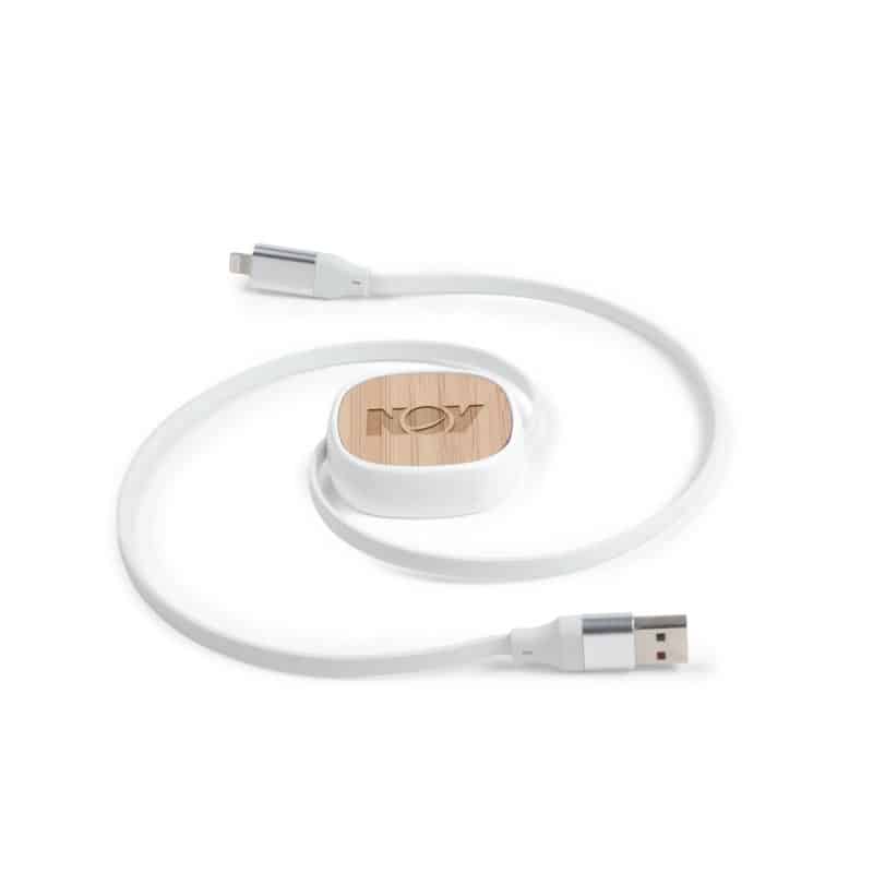 Custom BambooRetract 4-in-1 Charging Cable - 2