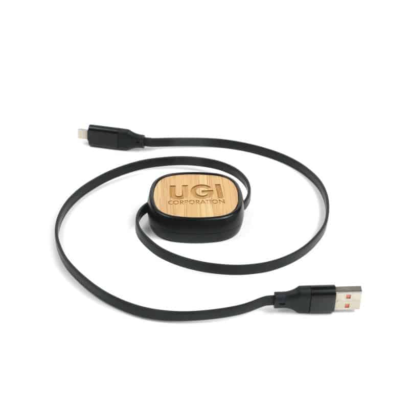 Custom BambooRetract 4-in-1 Charging Cable - 4