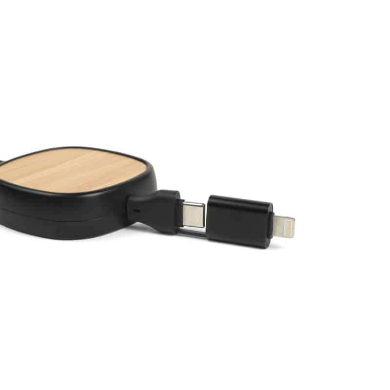 Custom BambooRetract 4-in-1 Charging Cable - 7