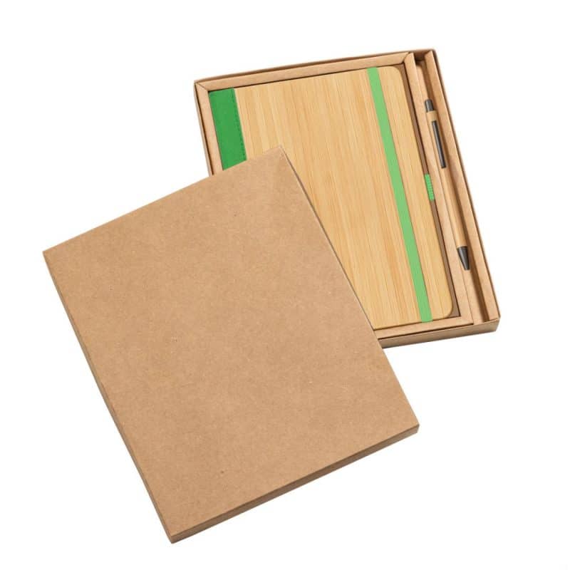 Custom Forleo Bamboo Notebook/Lucky Pen Gift Set - 7