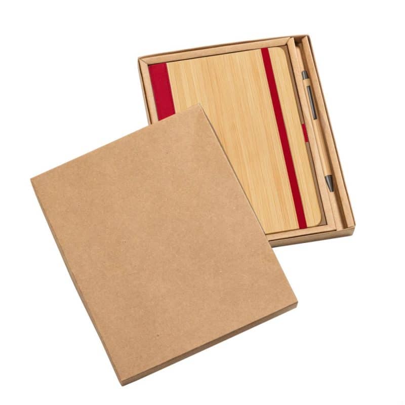 Custom Forleo Bamboo Notebook/Lucky Pen Gift Set - 9