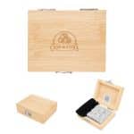 Custom Whiskey Stone Ice Cubes In Fsc® Bamboo Box - 2