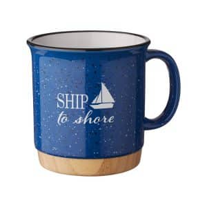 Custom 15 oz Campfire Mug With Bamboo Base