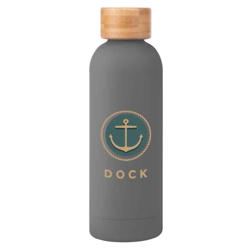 Custom 17 Oz. Blair Recycled Stainless Steel Bottle With Bamboo Lid - 8