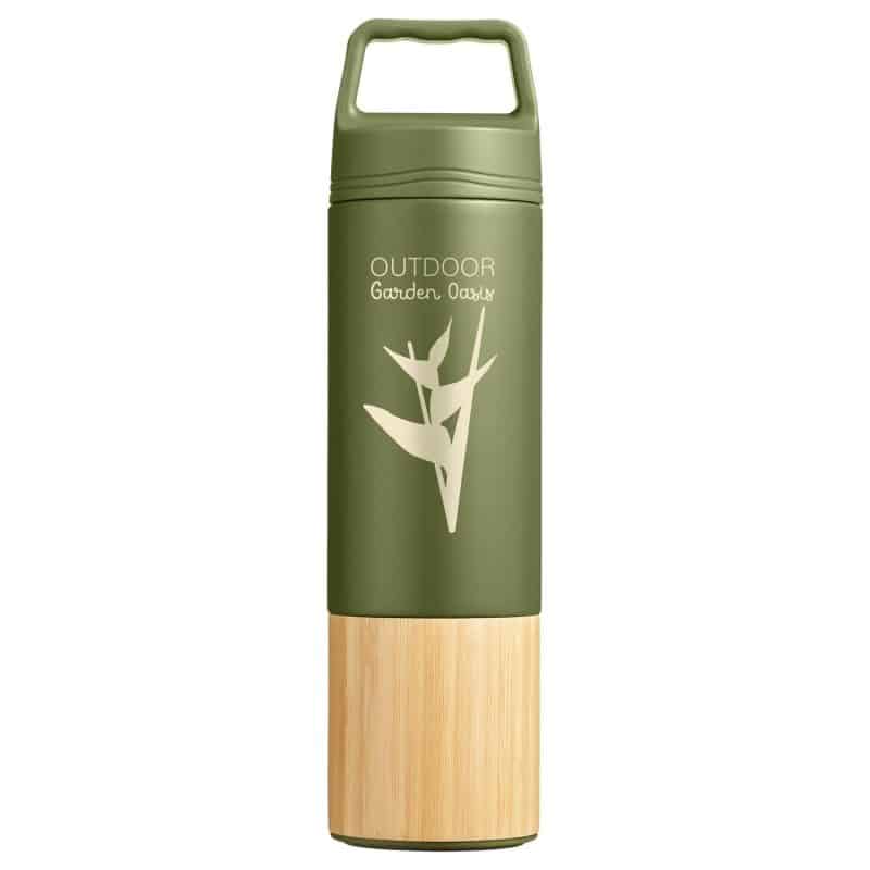 Custom 20 oz Tao Bamboo Vacuum Insulated Stainless Steel Bottle