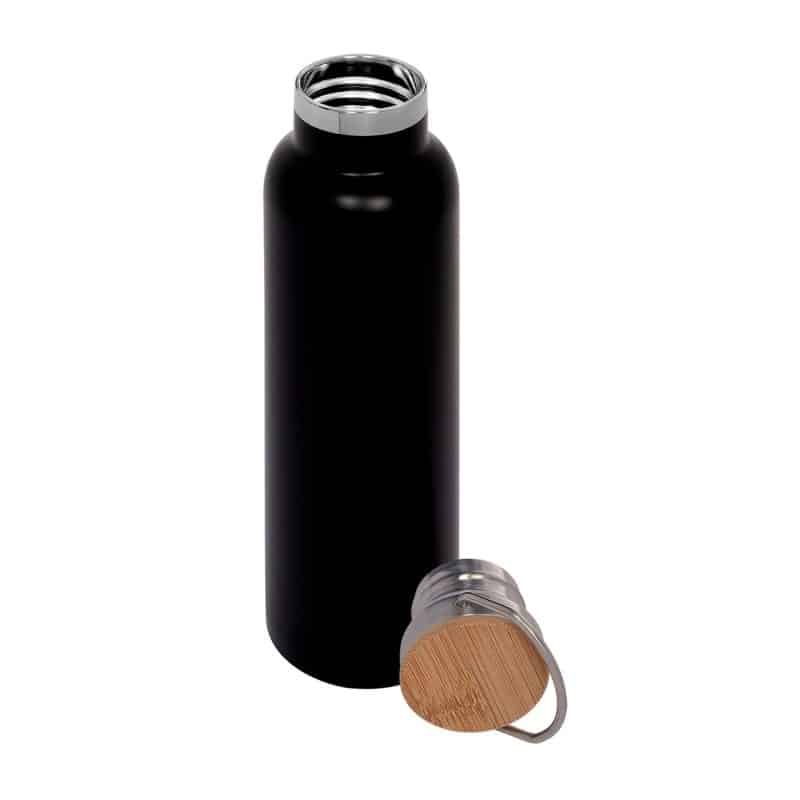 Custom 20 oz Vacuum Insulated Water Bottle With Bamboo Lid - 1