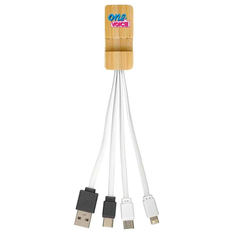 Custom 3" 1 Duo Bamboo Stand Cable - 3
