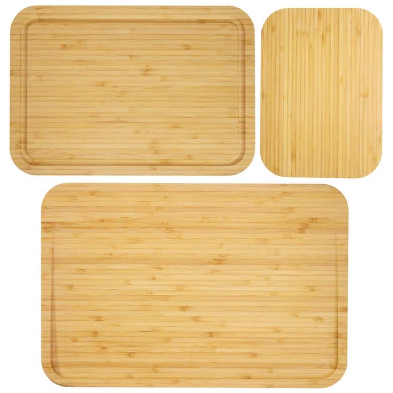 Custom 3Pc Bamboo Cutting & Serving Board Set - 1