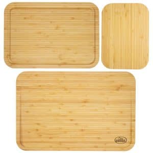 Custom 3Pc Bamboo Cutting & Serving Board Set