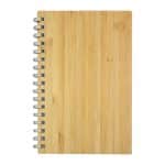 Custom 4" X 6" Bamboo Spiral Notebook - 1