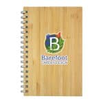 Custom 4" X 6" Bamboo Spiral Notebook - 2