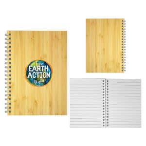 Custom 5" X 7" Bamboo Spiral Notebook