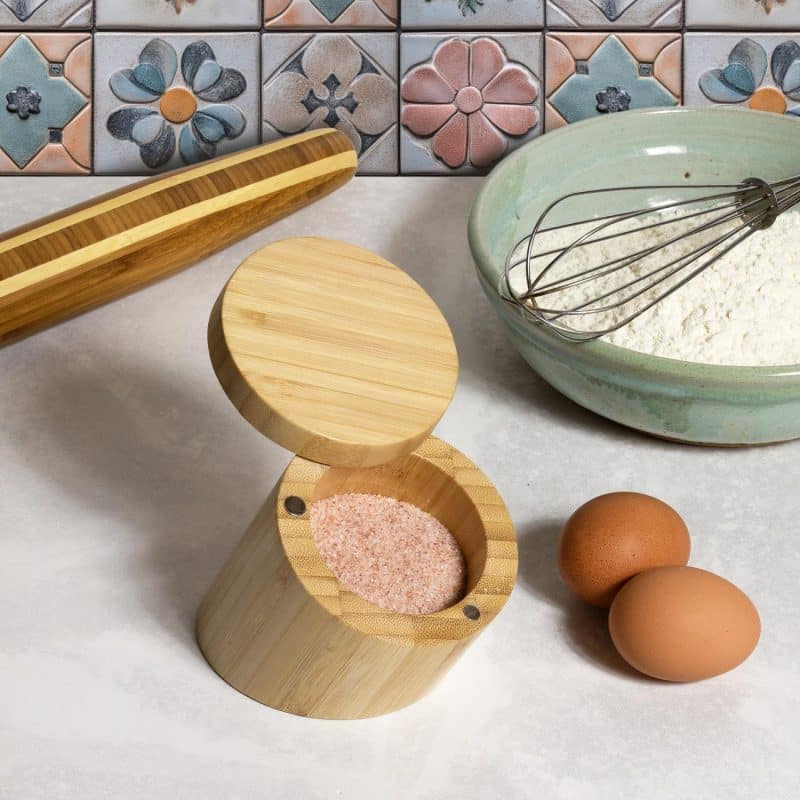 Custom Bamboo Angled Salt Cellar - 4