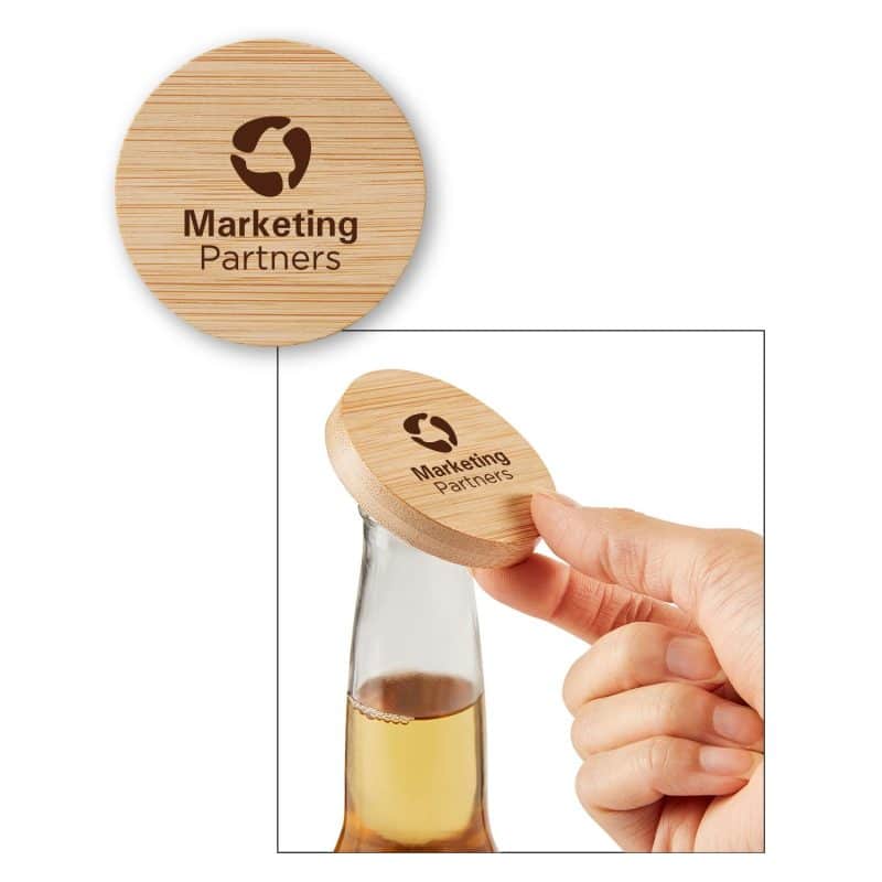 Custom Bamboo Bottle Opener With Magnet