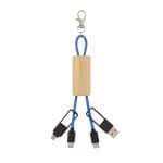 Custom Bamboo Concealer Cable Key Tag - 4