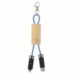 Custom Bamboo Concealer Cable Key Tag - 6