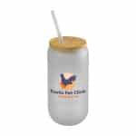 Custom Bamboo Frosted Glass Tumbler