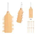 Custom Bamboo Golf Tee Set Keychain - 1