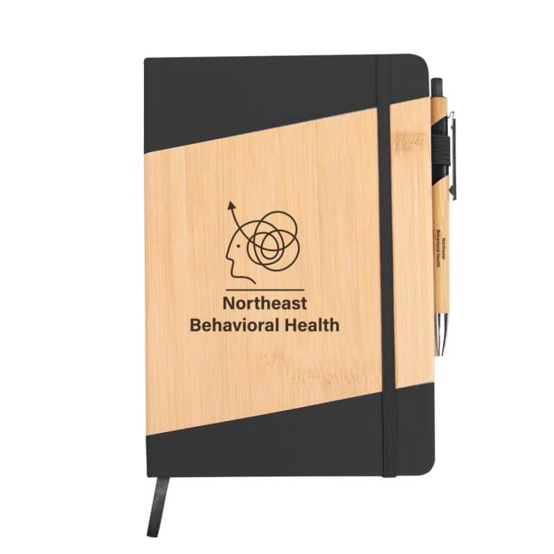 Custom Bamboo Journal With Pen - 1