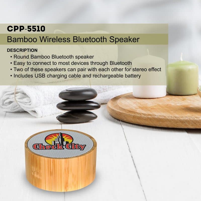 Custom Bamboo Wireless Bluetooth Speaker - 2