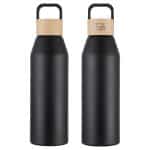 Custom Clive 24 oz Recycled Aluminum Bottle with Bamboo Lid - 3