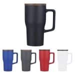Custom Element 18 oz Ceramic Mug w/ Wood Lid - 1