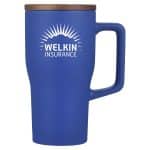 Custom Element 18 oz Ceramic Mug w/ Wood Lid - 4