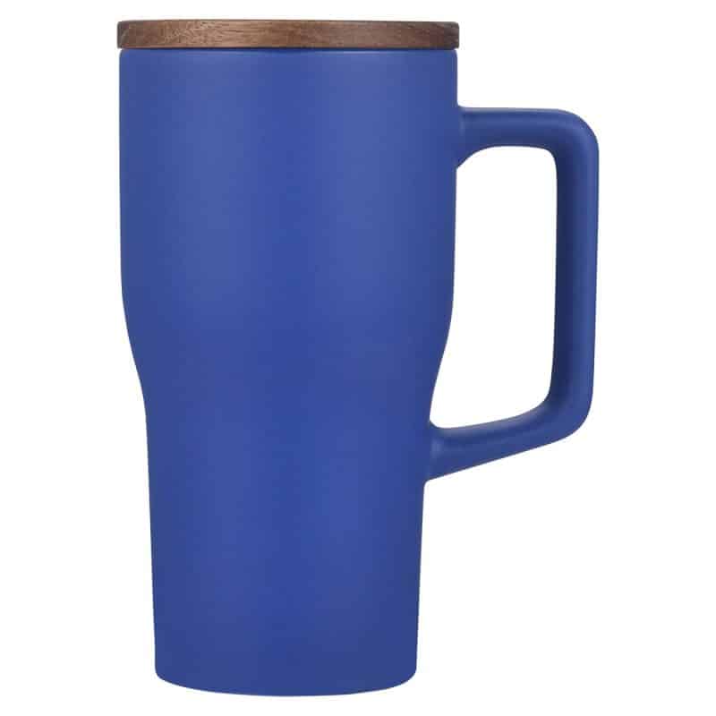 Custom Element 18 oz Ceramic Mug w/ Wood Lid - 5