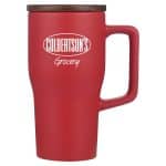 Custom Element 18 oz Ceramic Mug w/ Wood Lid - 8