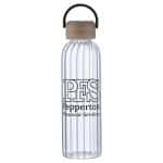 Custom Eos 21 oz Glass Bottle w/ Bamboo Lid - 2