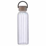 Custom Eos 21 oz Glass Bottle w/ Bamboo Lid - 3