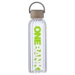 Custom Eos 21 oz Glass Bottle w/ Bamboo Lid - 6