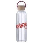 Custom Eos 21 oz Glass Bottle w/ Bamboo Lid - 8