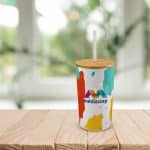 Custom Full Color Bamboo Top Tumbler - 3