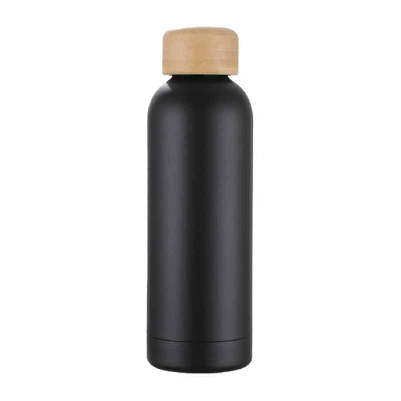 Custom Lexi 17 oz Eco-Friendly Vacuum Stainless Steel Bottle w/ Bamboo Lid - 3