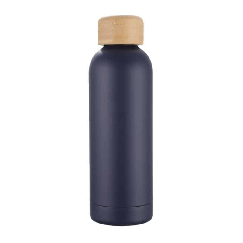 Custom Lexi 17 oz Eco-Friendly Vacuum Stainless Steel Bottle w/ Bamboo Lid - 4