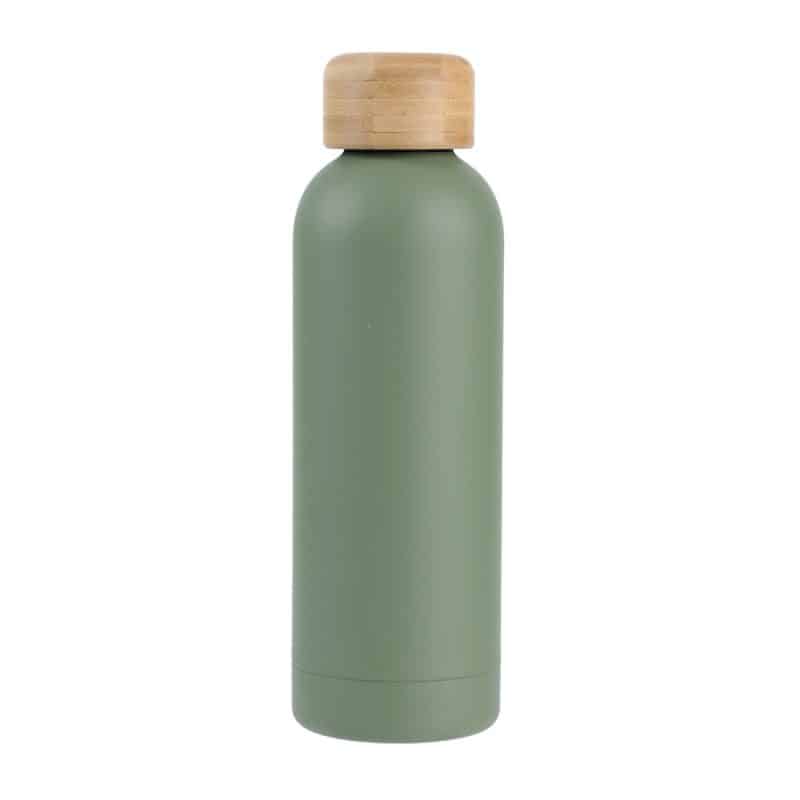 Custom Lexi 17 oz Eco-Friendly Vacuum Stainless Steel Bottle w/ Bamboo Lid - 7